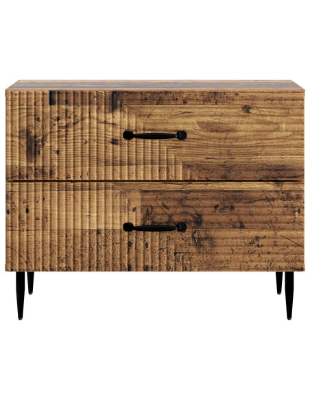 Armadio da Notte con cassetto Legno antico 62 x 34,5 x 47,5 cm