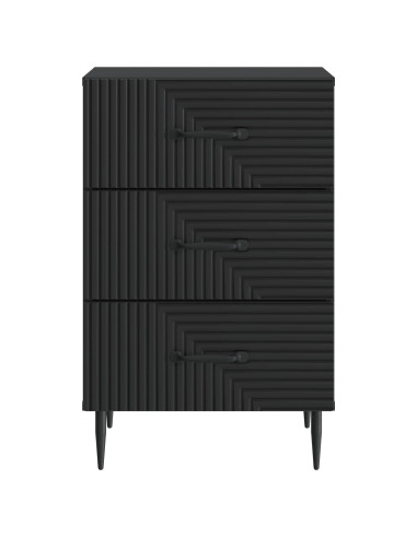 Armadio da Notte Nero 43 x 41 x 66,5 cm Legno ingegnerizzato