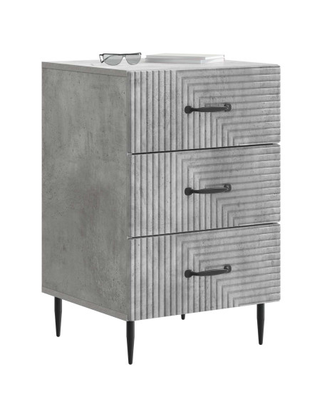 Armadio da Notte con cassetto Grigio Cemento 43 x 41 x 66,5 cm