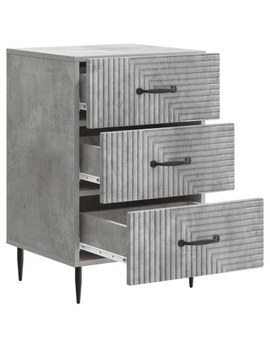 Armadio da Notte con cassetto Grigio Cemento 43 x 41 x 66,5 cm