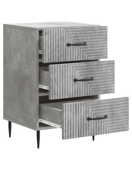 Armadio da Notte con cassetto Grigio Cemento 43 x 41 x 66,5 cm