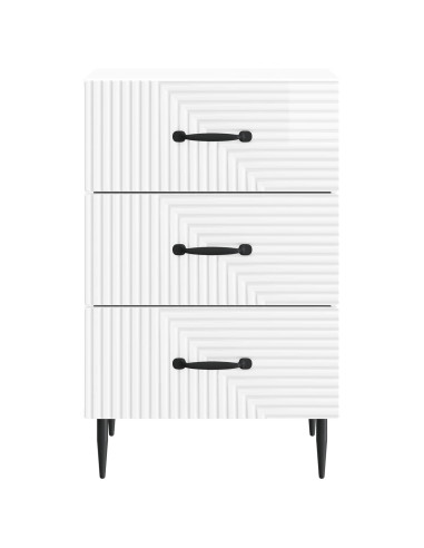 Armadio da Notte con cassetto Bianco Lucido 43 x 41 x 66,5 cm