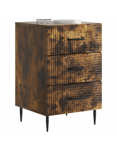 Armadio da Notte con cassetto Rovere Fumo 43 x 41 x 66,5 cm