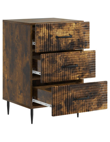 Armadio da Notte con cassetto Rovere Fumo 43 x 41 x 66,5 cm
