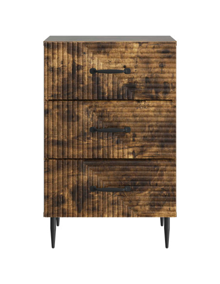 Armadio da Notte con cassetto Rovere Fumo 43 x 41 x 66,5 cm