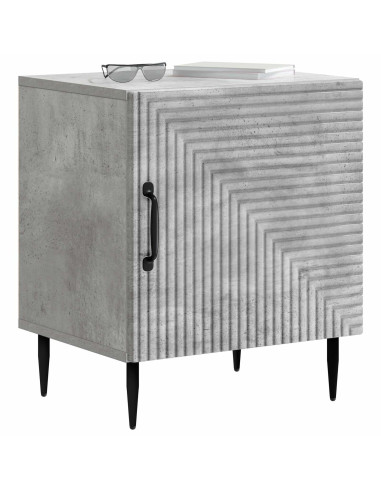 Armadio da Notte 2 pcs Grigio Cemento 43 x 34,5 x 50 cm
