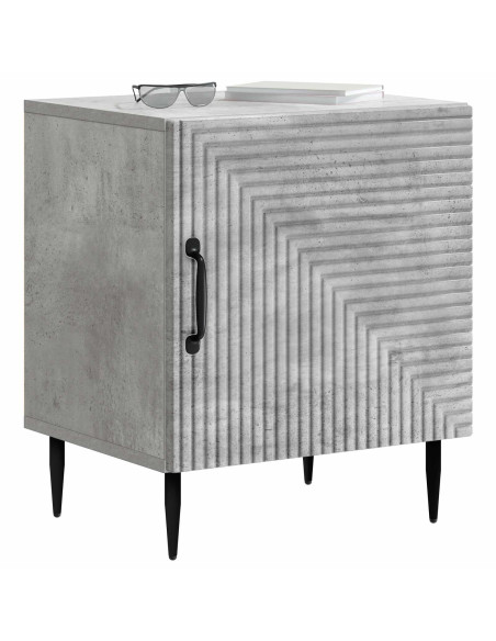 Armadio da Notte 2 pcs Grigio Cemento 43 x 34,5 x 50 cm