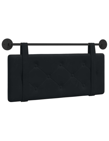 Testata appesa Montaggio a parete Nero 110 x 55 x 5 cm Velluto