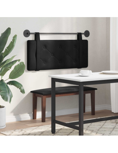 Testata appesa Montaggio a parete Nero 110 x 55 x 5 cm Velluto