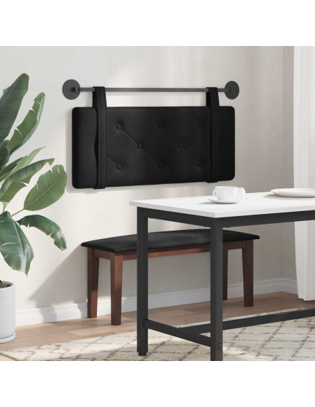 Testata appesa Montaggio a parete Nero 110 x 55 x 5 cm Velluto