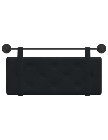 Testata appesa Montaggio a parete Nero 110 x 55 x 5 cm Velluto