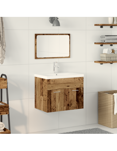 Set di mobili per il bagno Montaggio a parete Legno multistrato