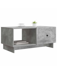 Tavolino da salotto Grigio Cemento 90 x 50 x 40 cm 2