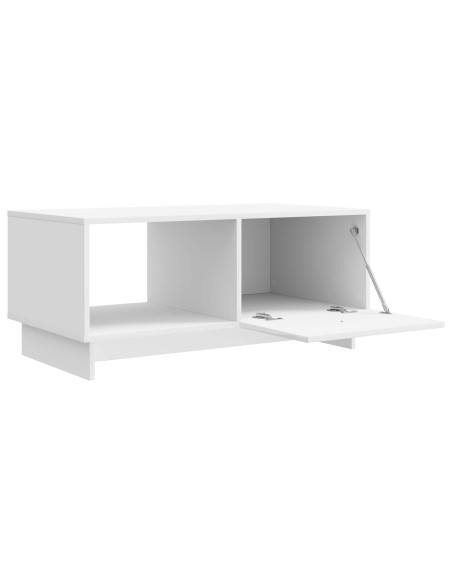 Tavolino da salotto Bianco Lucido 90 x 50 x 40 cm