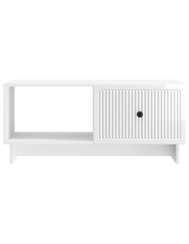 Tavolino da salotto Bianco Lucido 90 x 50 x 40 cm