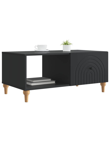 Tavolino da salotto Nero 90 x 50 x 40 cm Legno ingegnerizzato