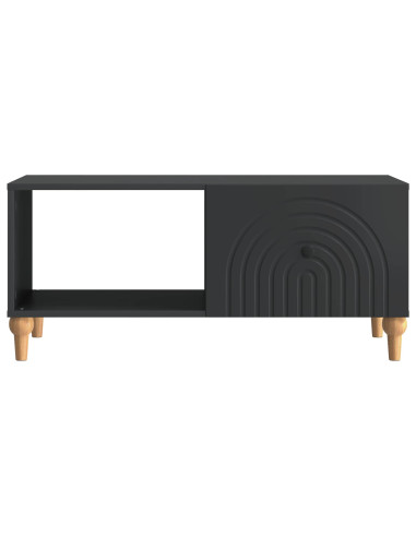 Tavolino da salotto Nero 90 x 50 x 40 cm Legno ingegnerizzato