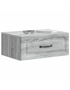 Mobiletto da notte a muro 2 pcs Grigio Sonoma 49 x 34,5 x 20 cm 2