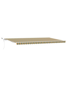 Tenda Retrattile Verde e Giallo 600 × 350 cm 2