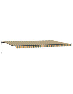 Tenda Retrattile Verde e giallo 600 × 350 cm 2