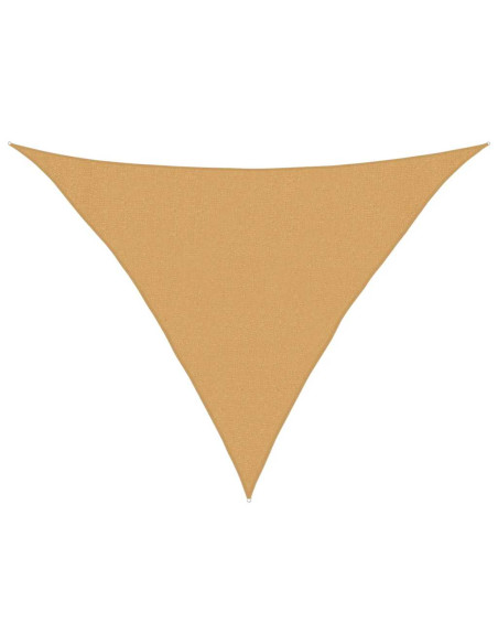 Vela Parasole 160 g/m² Triangolare Sabbia 3x3x4,2 m in HDPE