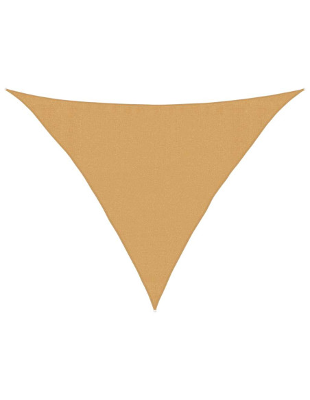 Vela Parasole 160 g/m² Triangolare Sabbia 3,5x3,5x4,9 m in HDPE