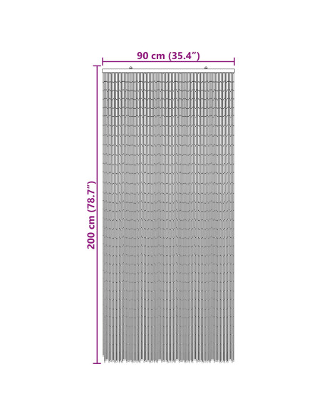 Tenda per Porta Antinsetti multicolore 200 x 90 cm Bambù