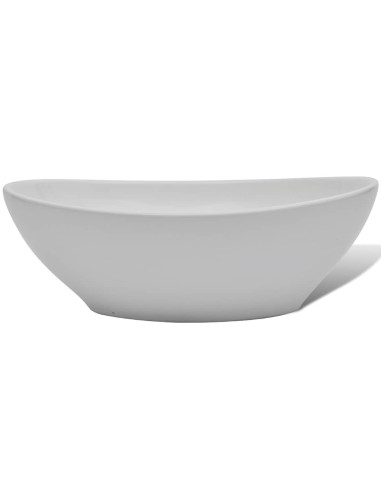 Lavello in Ceramica Bianco Ovale 40 x 33 cm