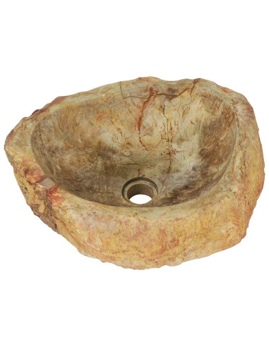 Lavandino 45x35x15 cm in Pietra Fossile Crema