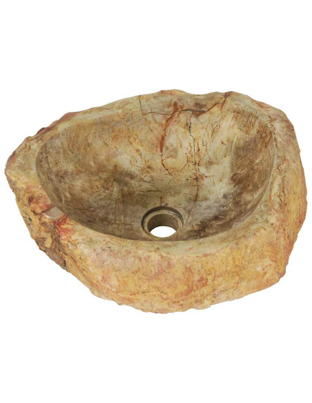 Lavandino 45x35x15 cm in Pietra Fossile Crema