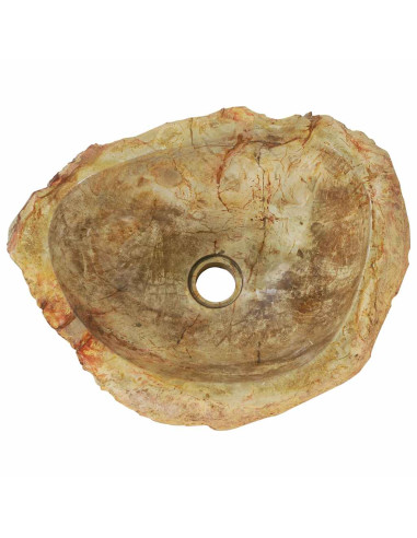 Lavandino 45x35x15 cm in Pietra Fossile Crema
