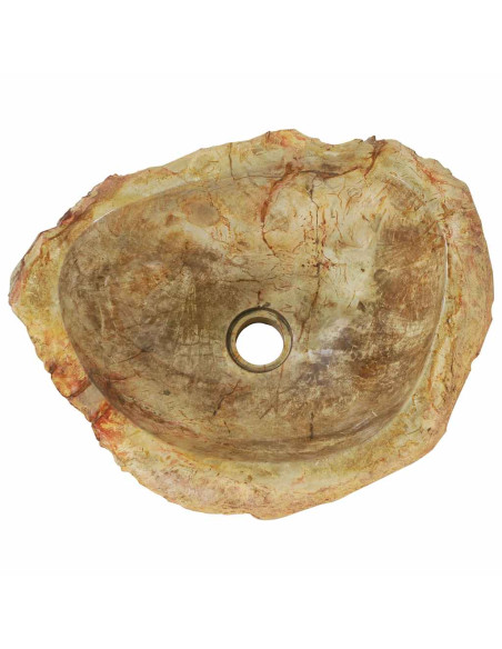 Lavandino 45x35x15 cm in Pietra Fossile Crema