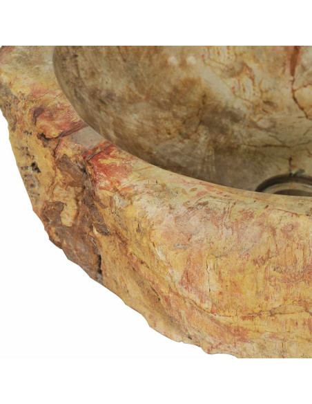 Lavandino 45x35x15 cm in Pietra Fossile Crema