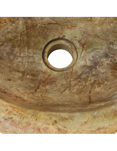 Lavandino 45x35x15 cm in Pietra Fossile Crema