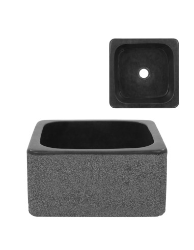 Lavandino 30x30x15 cm in Pietra di Fiume Nero