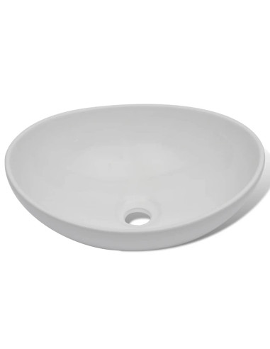 Lavello in Ceramica Bianco Ovale 40 x 33 cm