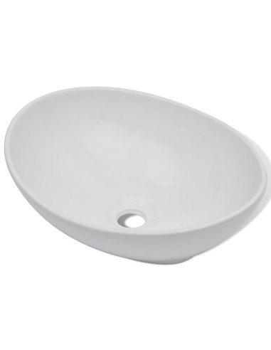 Lavello in Ceramica Bianco Ovale 40 x 33 cm