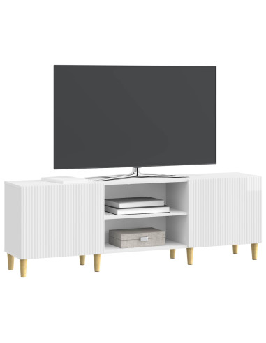 Mobile TV Bianco Lucido 150 x 31 x 50 cm Legno ingegnerizzato