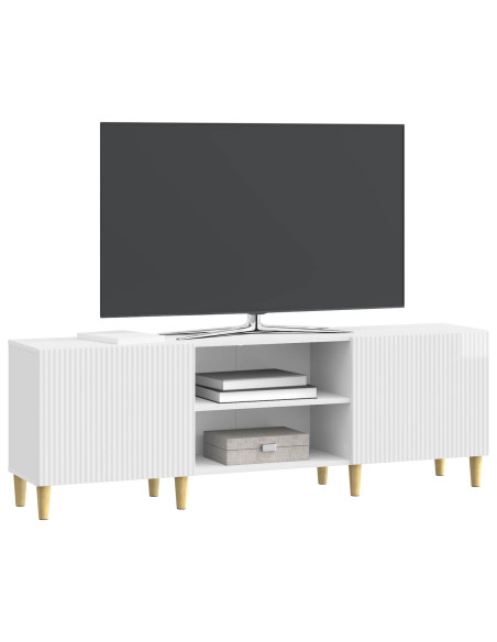 Mobile TV Bianco Lucido 150 x 31 x 50 cm Legno ingegnerizzato