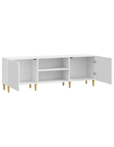 Mobile TV Bianco Lucido 150 x 31 x 50 cm Legno ingegnerizzato
