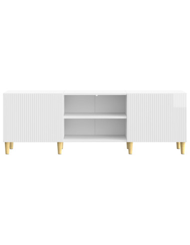 Mobile TV Bianco Lucido 150 x 31 x 50 cm Legno ingegnerizzato