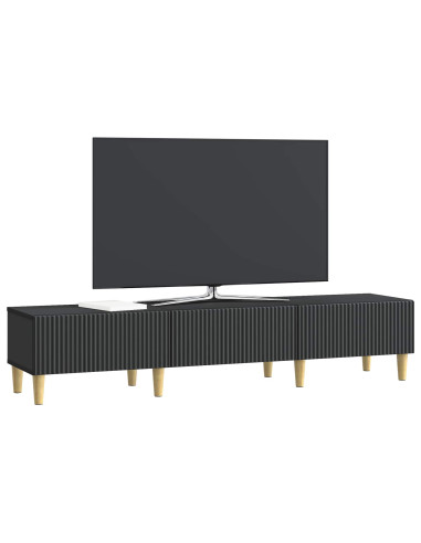 Mobile TV Nero 147 x 34,5 x 30 cm Legno ingegnerizzato
