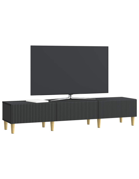 Mobile TV Nero 147 x 34,5 x 30 cm Legno ingegnerizzato