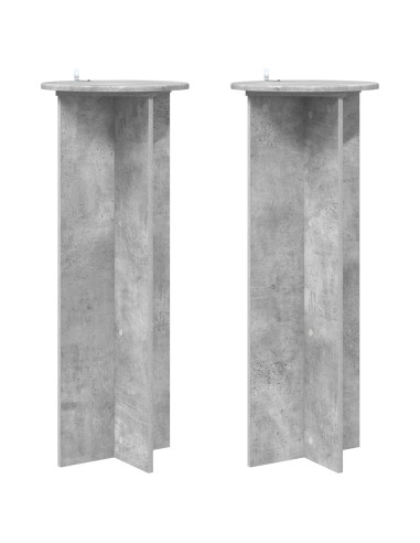 Supporto per piante 2 pcs Grigio Cemento Ø40 x 100 cm