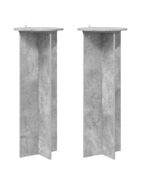 Supporto per piante 2 pcs Grigio Cemento Ø40 x 100 cm