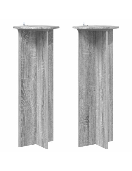 Supporto per piante 2 pcs Grigio Sonoma Ø40 x 100 cm
