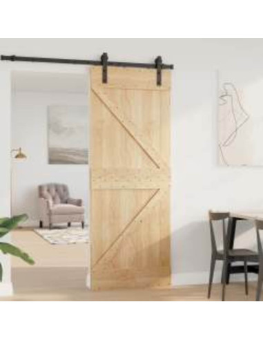 Porta NARVIK Naturale 80 x 210 cm Legno di pino solido