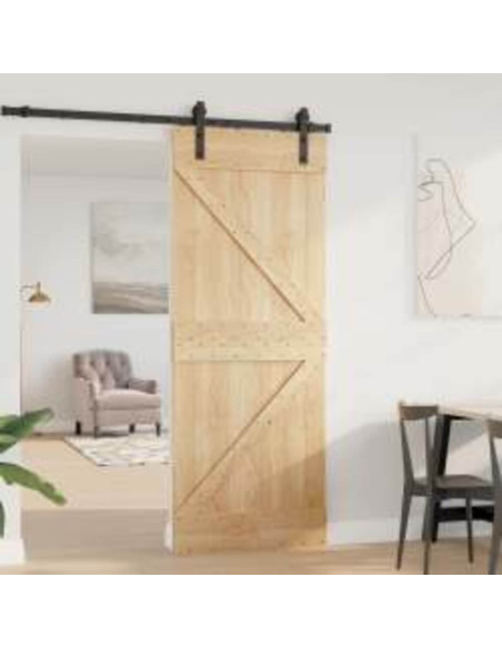 Porta NARVIK Naturale 80 x 210 cm Legno di pino solido