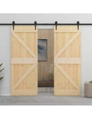 Porta NARVIK Naturale 80 x 210 cm Legno di pino solido