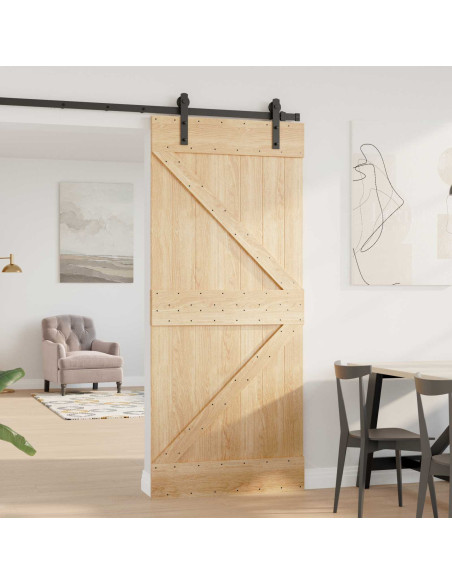 Porta NARVIK Naturale 90 x 210 cm Legno di pino solido